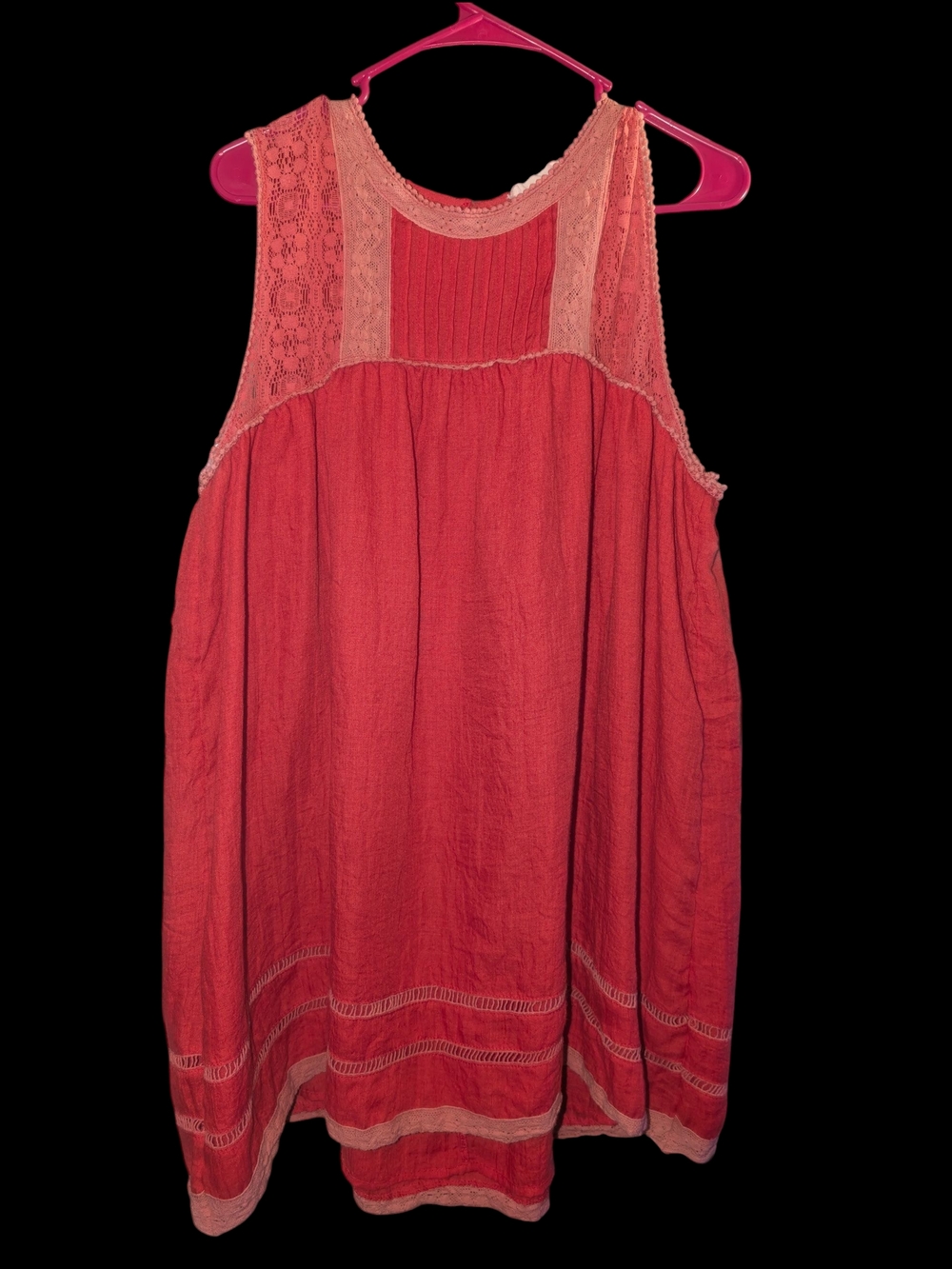 Altar'd State Red Sleeveless Midi Dress